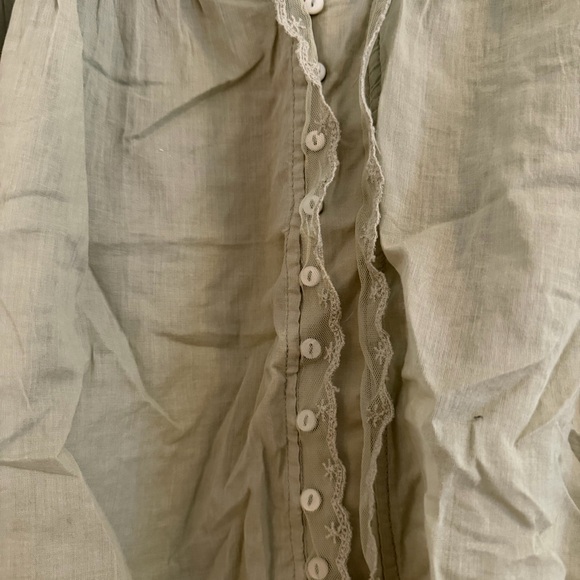 Free People Light Green Ruffle Top - Picture 4 of 7